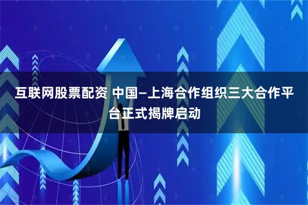 互联网股票配资 中国—上海合作组织三大合作平台正式揭牌启动